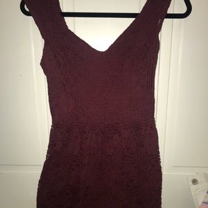 Hollister Burgandy Lace Dress